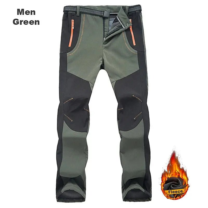 LNGXO Men’s Winter Waterproof Fleece Hiking Pants – Windproof Soft Shell - Honesty Sales