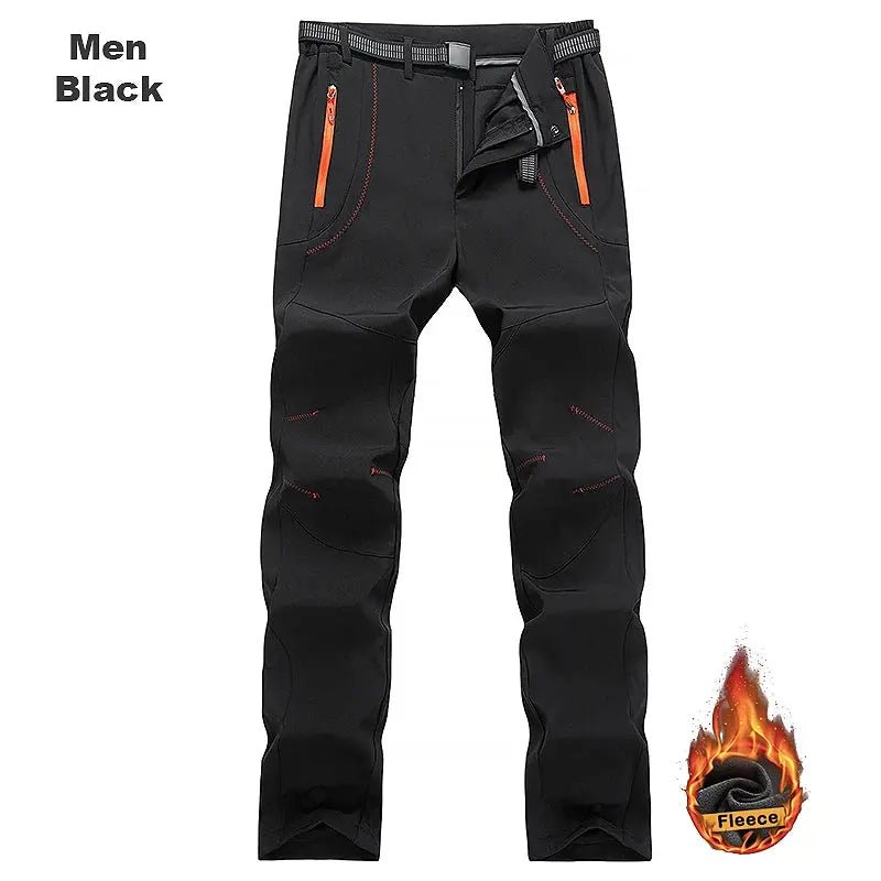 LNGXO Men’s Winter Waterproof Fleece Hiking Pants – Windproof Soft Shell - Honesty Sales