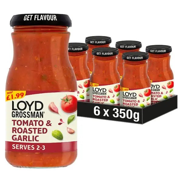 Loyd Grossman Tomato & Roasted Garlic 350g (Case of 6) - Honesty Sales