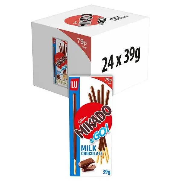 LU Mikado & Go Milk Chocolate Biscuits 79p PMP 39g (Case of 24) - Honesty Sales