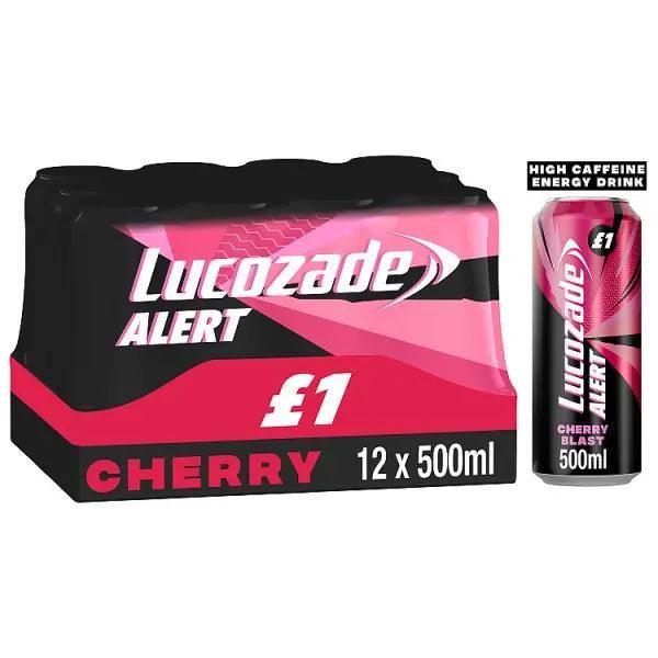 Lucozade Alert Cherry Blast Energy Drink 500ml £1 PMP (Case of 12) - Honesty Sales Main image
