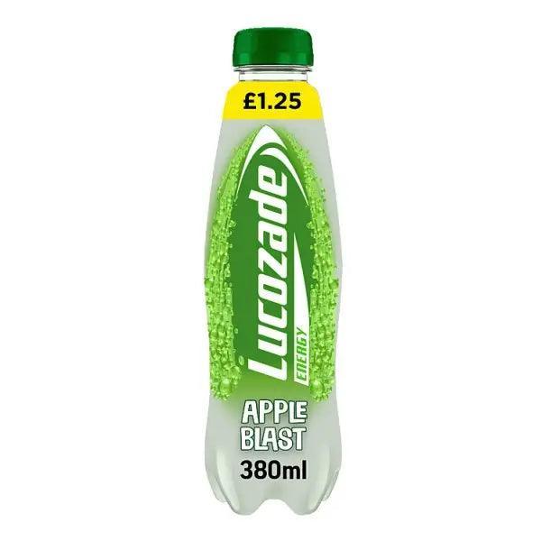 Lucozade Energy Drink Apple Blast 380ml PMP £1.25 (Case of 12) - Honesty Sales Main image