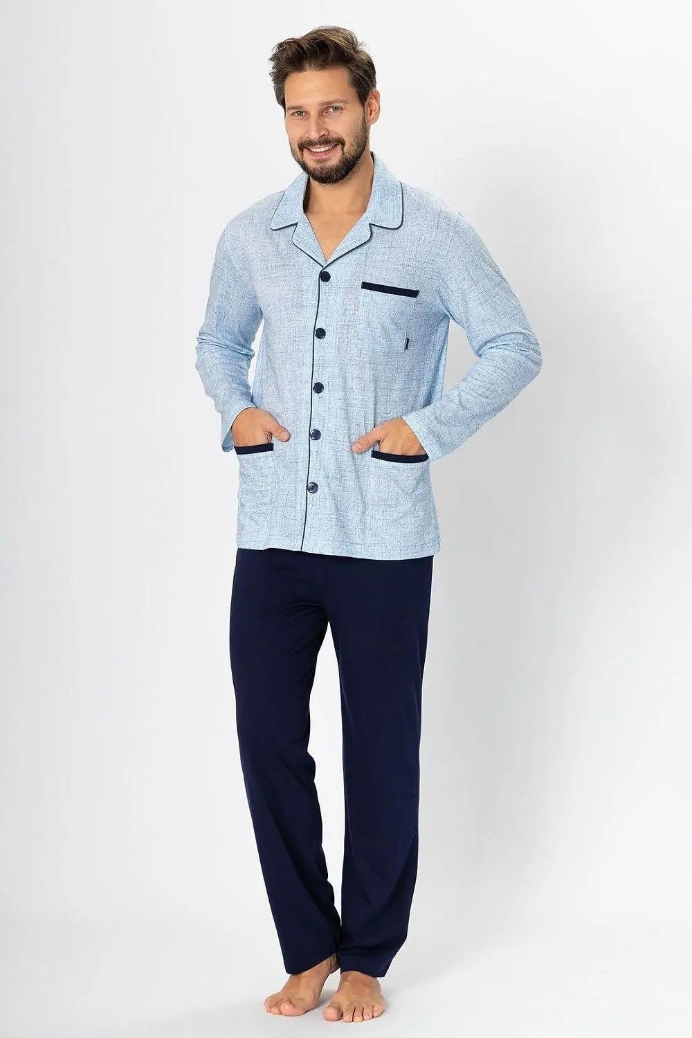 M-Max brightly colored unbuttoned men's pajamas - Honesty Sales