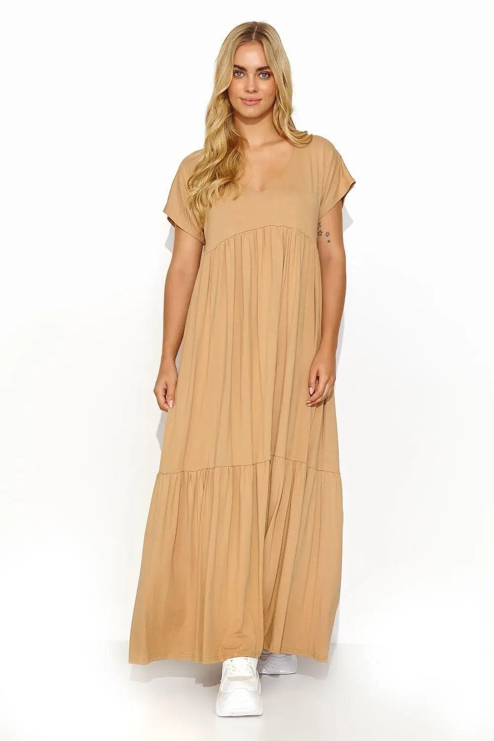 Makadamia airy, casual and fashionable maxi dress - Honesty Sales