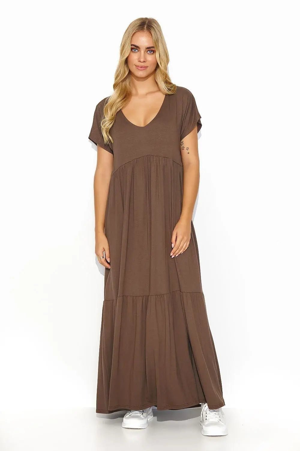 Makadamia airy, casual and fashionable maxi dress - Honesty Sales