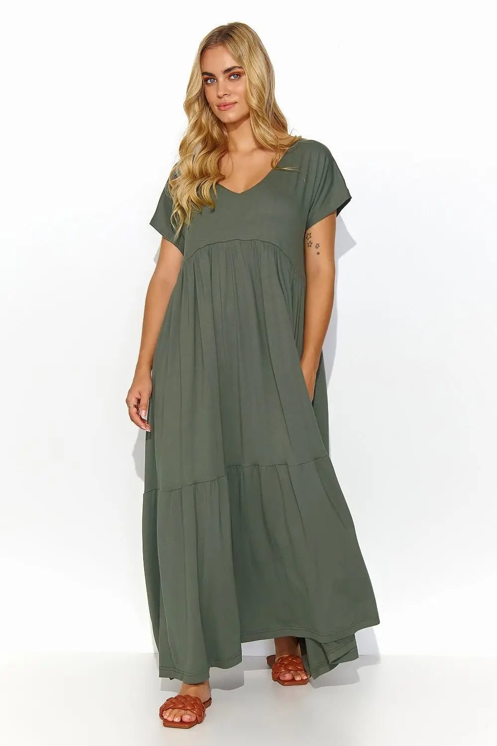 Makadamia airy, casual and fashionable maxi dress - Honesty Sales
