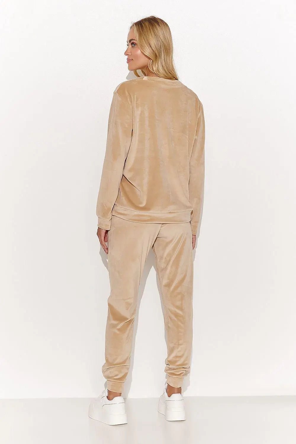 Makadamia velour long-sleeved blouse - Honesty Sales