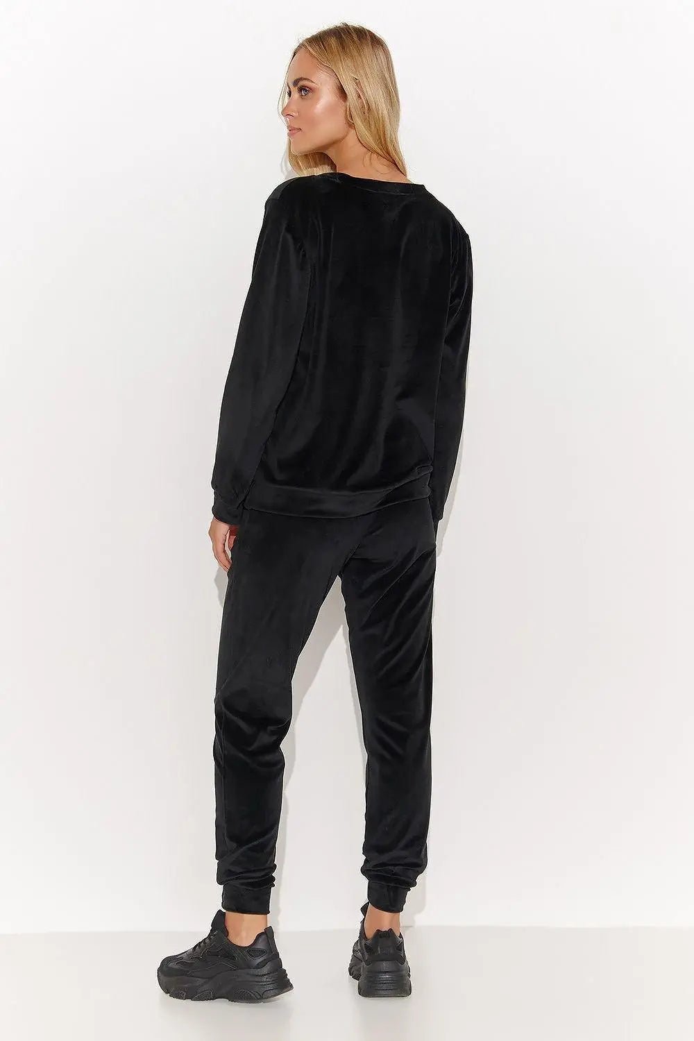 Makadamia velour long-sleeved blouse - Honesty Sales