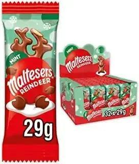 Maltesers Mint Reindeer Chocolate Christmas 29g (Case of 32) - Honesty Sales