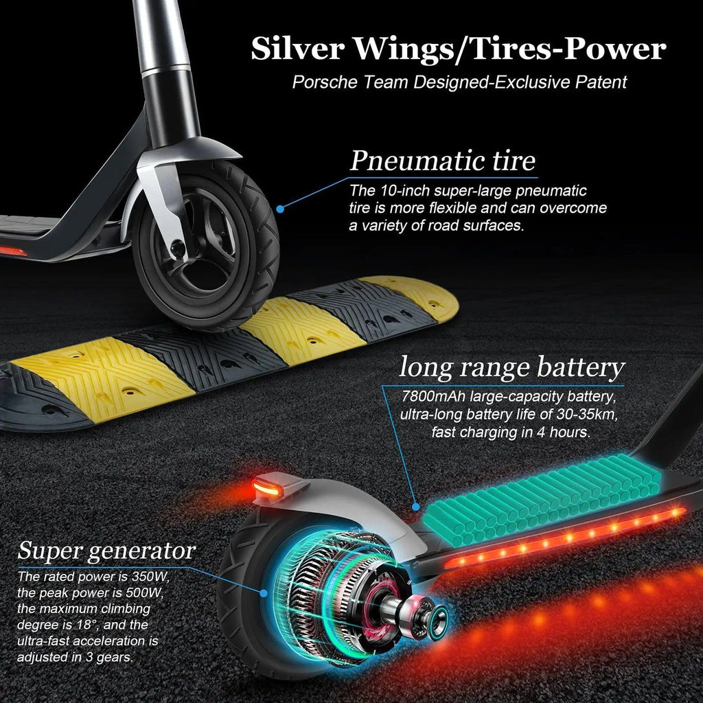 Mankeel MK006 Sliver wings Porsche design electric scooter - Honesty Sales