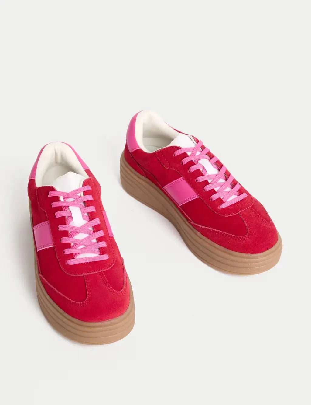Marks and Spencer Suede Side Detail Platform Trainers - Honesty Sales