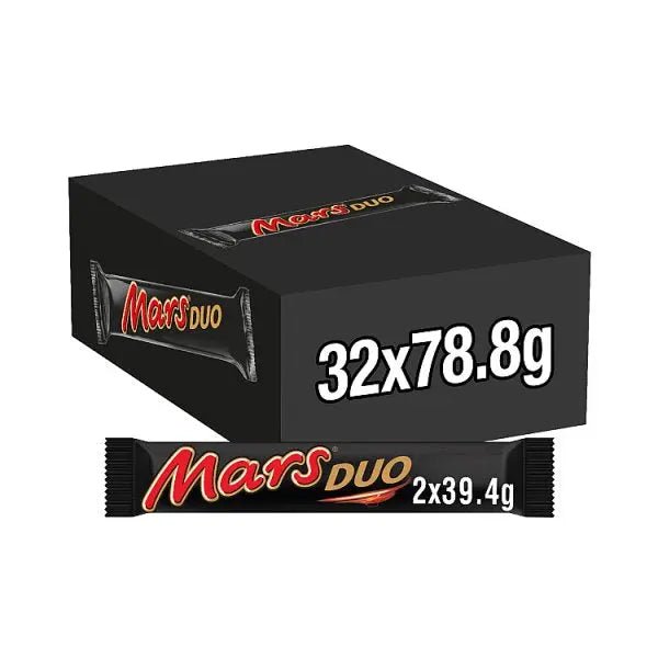 Mars, Caramel, Nougat & Milk Chocolate Snack Bar Duo 78.8g (Case of 32) - Honesty Sales
