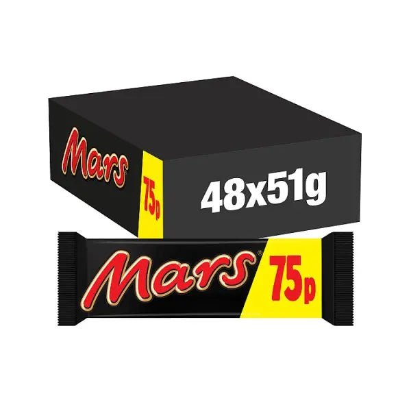 Mars Milk Chocolate Bar 51g (Case of 48) - Honesty Sales