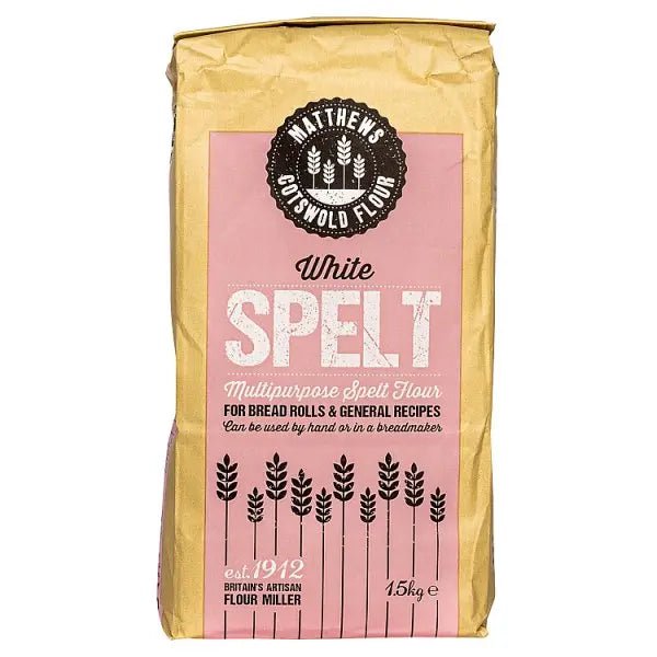 Matthews Cotswold Flour White Spelt Multipurpose Spelt Flour 1.5kg - Honesty Sales