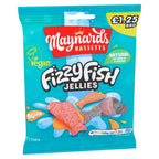 Maynards Bassetts Fizzy Fish Sweets Bag 130 (Case of 12) - Honesty Sales