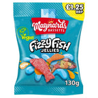 Maynards Bassetts Fizzy Fish Sweets Bag 130 (Case of 12) - Honesty Sales