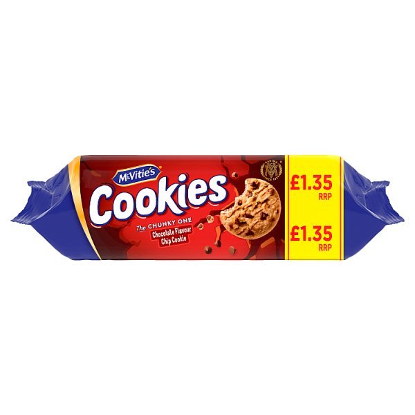 McVitie's Cookies The Chunky One Chocolate Flavour Chip Cookie 150g (12 x 150g) - Honesty Sales