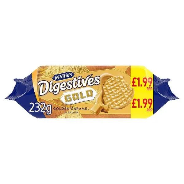 McVitie's Gold Digestive Biscuits 232g (Case of 12) - Honesty Sales