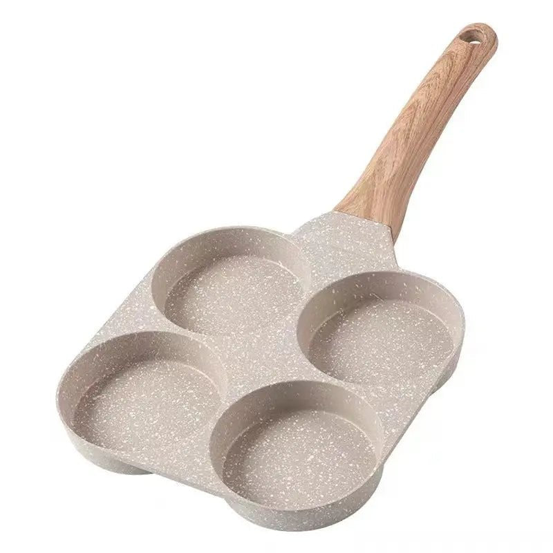 Medical Stone Non - stick Pan Egg Hamburger Four - hole Frying Pan Flat Bottom Induction Cooker Universal Mini Omelette Pan - Honesty Sales