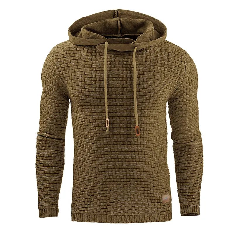 Men Solid Color Plaid Hoodies New Color Casual Men Hoodies - Honesty Sales