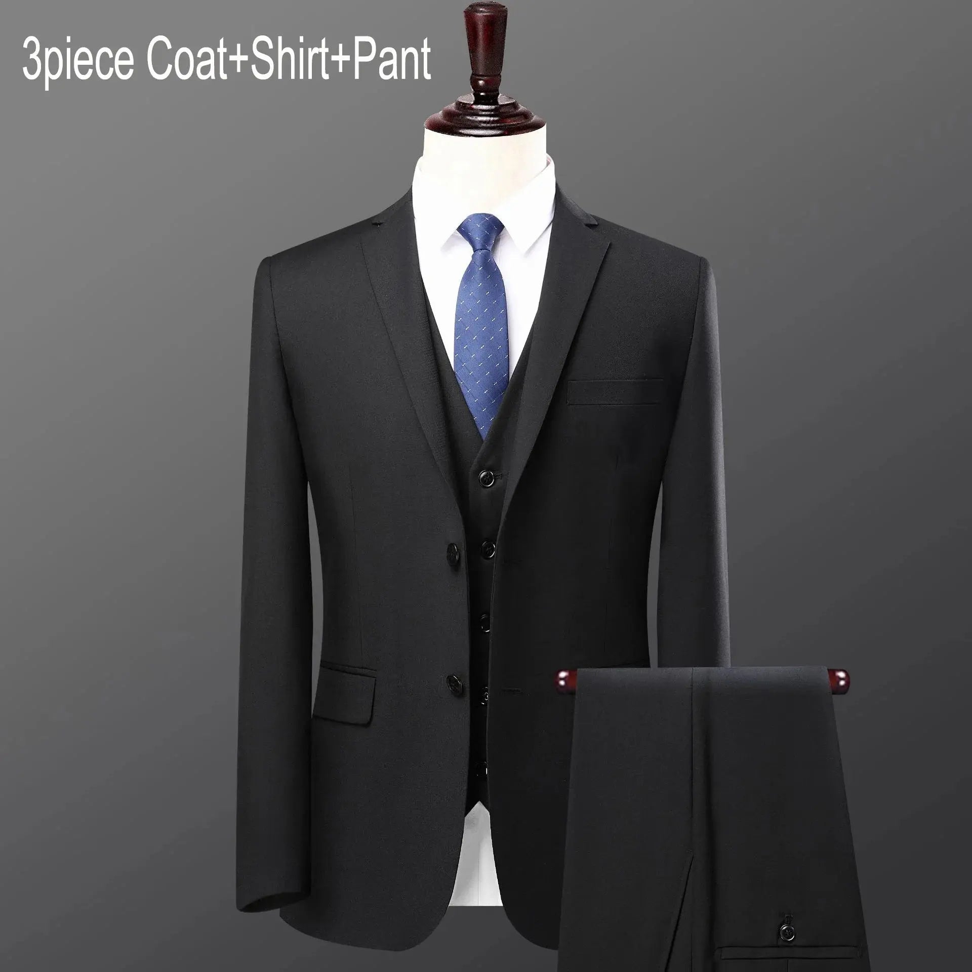 Men’s 3 - Piece Slim Fit Suit – Single Breasted Business & Wedding Set - Honesty Sales