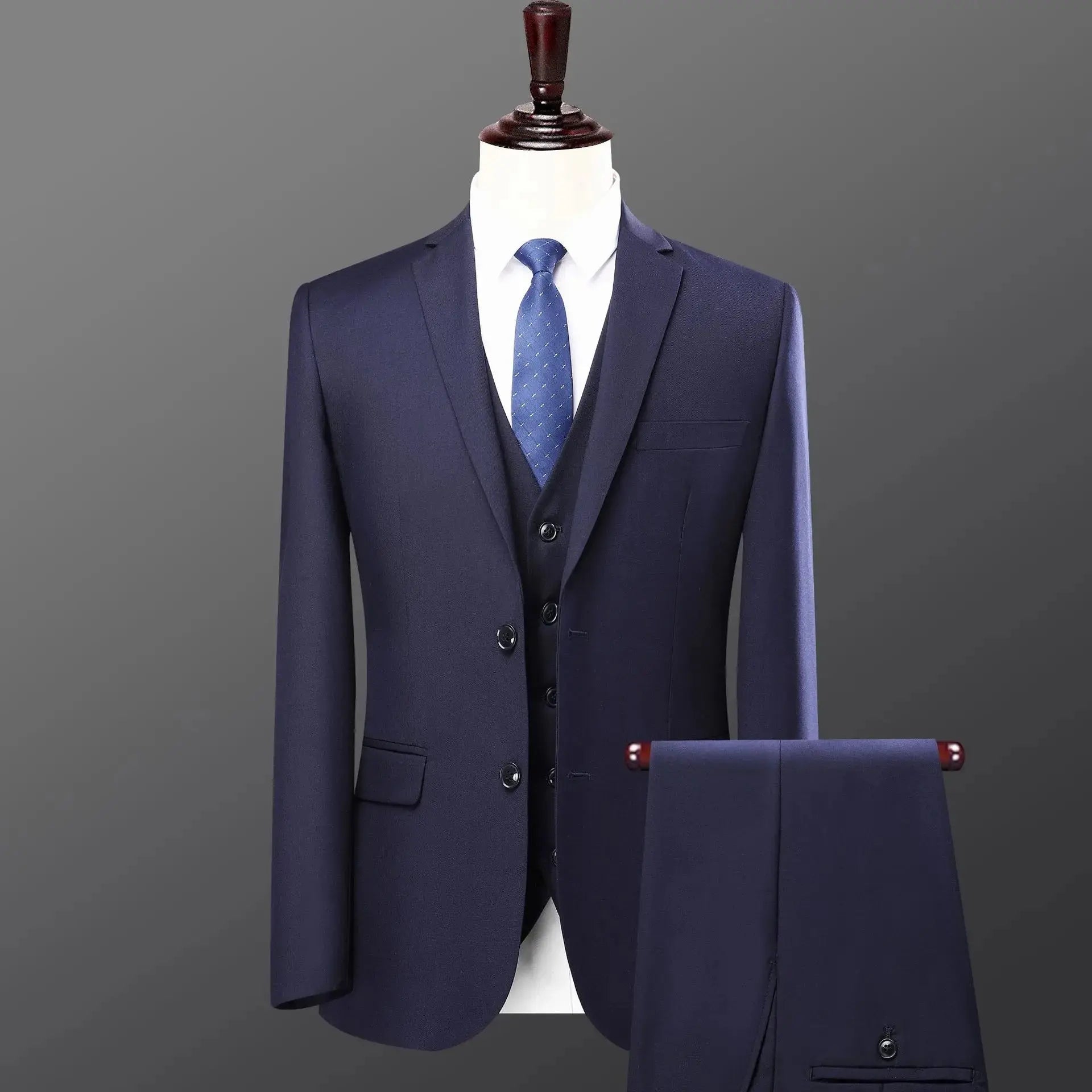 Men’s 3 - Piece Slim Fit Suit – Single Breasted Business & Wedding Set - Honesty Sales