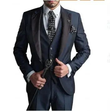 Men’s 3 - Piece Solid Color Suit Set – Casual & Business Style (Blazer, Waistcoat & Trousers) - Honesty Sales