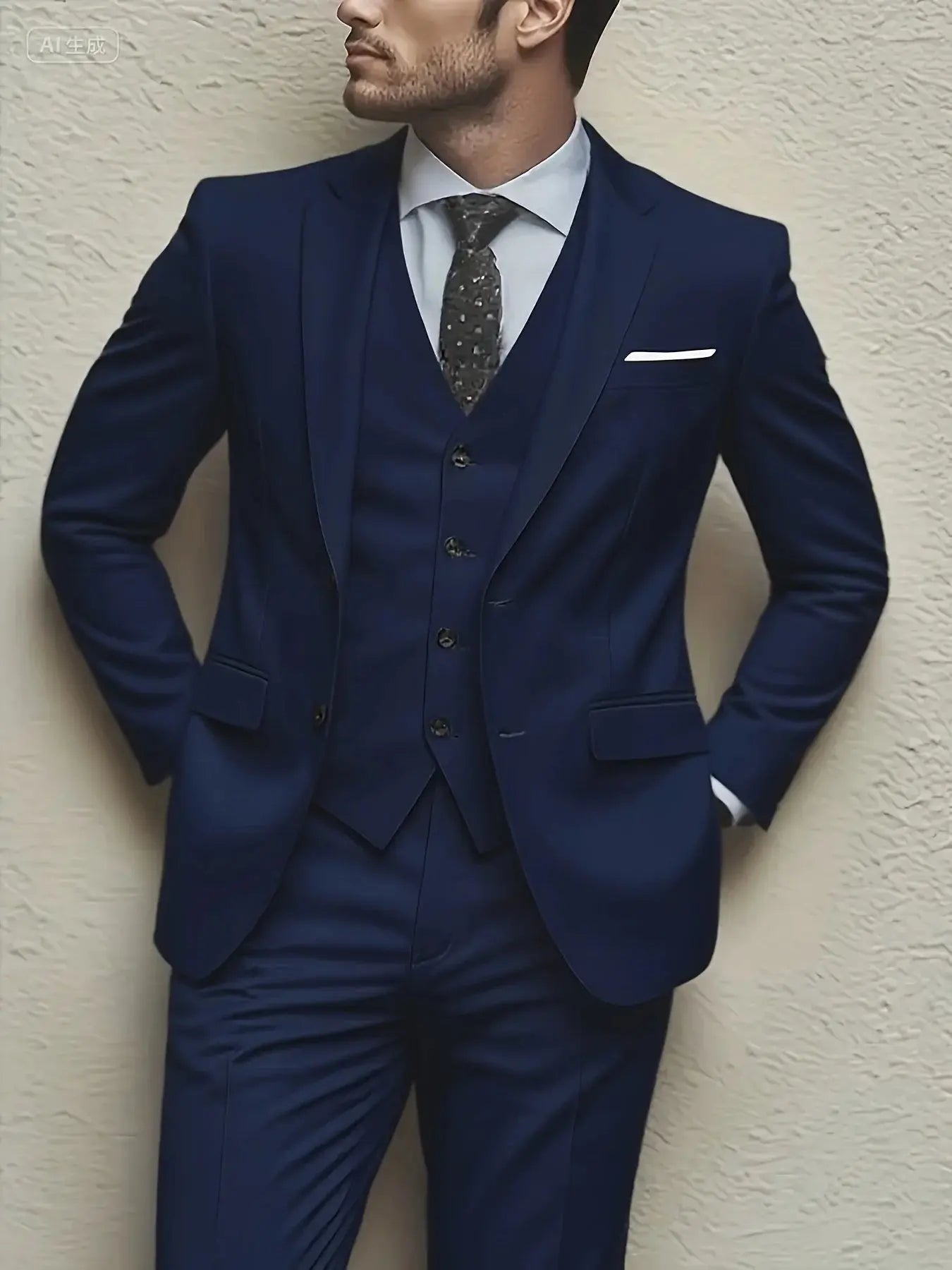Men’s 3 - Piece Suit Set – Jacket, Vest & Trousers for Formal Events - Honesty Sales