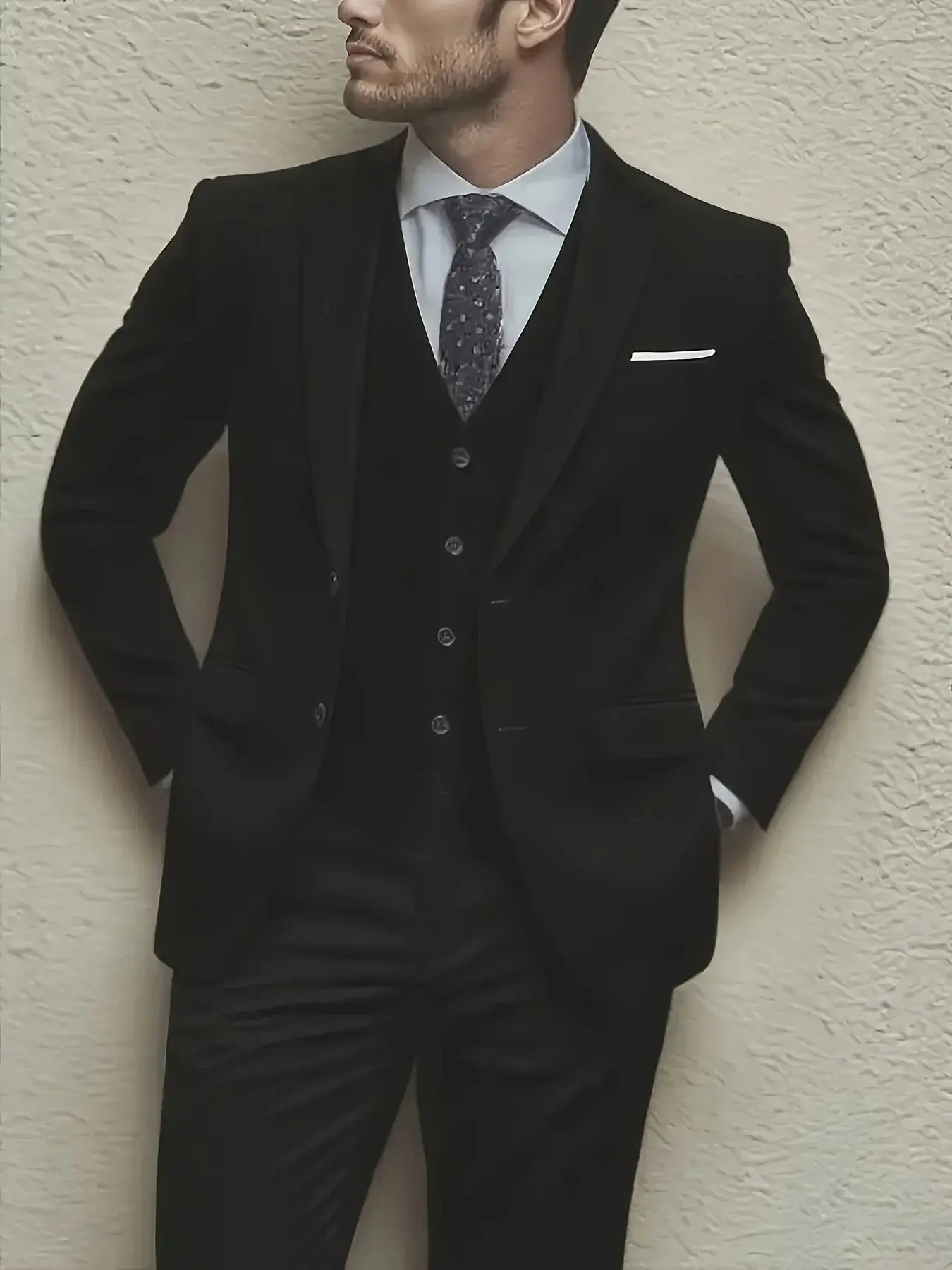 Men’s 3 - Piece Suit Set – Jacket, Vest & Trousers for Formal Events - Honesty Sales