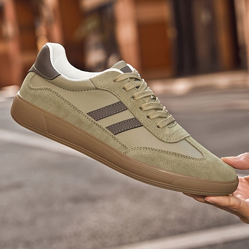 Men'S Breathable, Non - Slip, Stylish Casual Shoes in Khaki/Gray And White, Perfect for Everyday Wear And Versatile Training. - Honesty Sales
