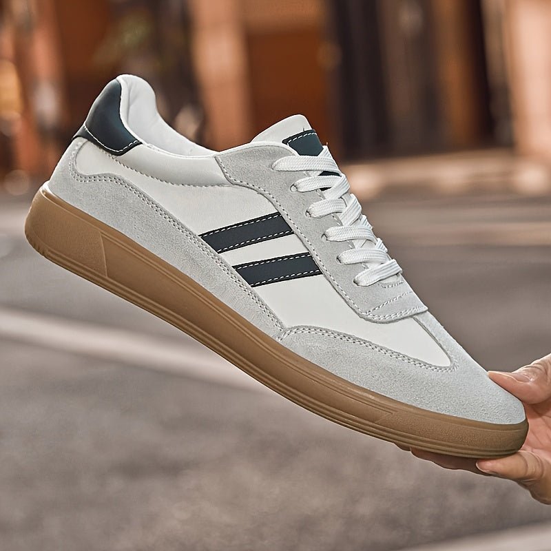 Men'S Breathable, Non - Slip, Stylish Casual Shoes in Khaki/Gray And White, Perfect for Everyday Wear And Versatile Training. - Honesty Sales