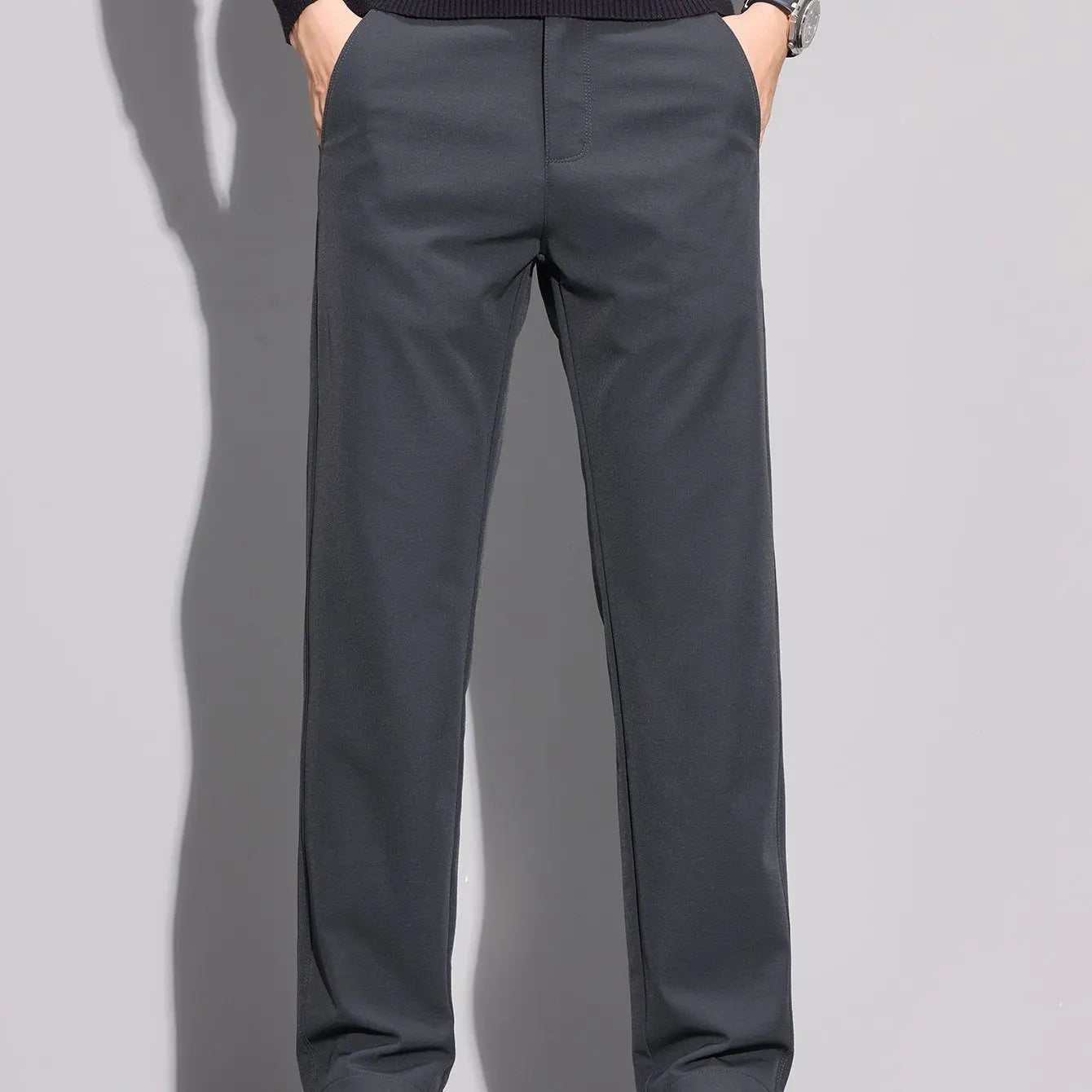 Men’s Business Straight - Leg Chino Pants – Multi - Pocket, Mid - Rise - Honesty Sales