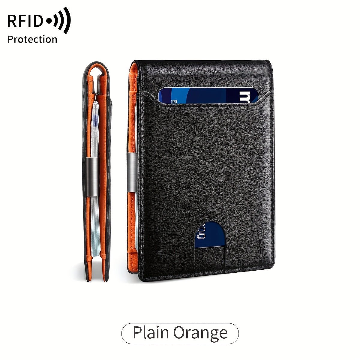 Men’s Carbon Fiber RFID Blocking Wallet – Ultra - Thin Minimalist Bifold Front Pocket Card Holder with Coin Purse - Honesty Sales