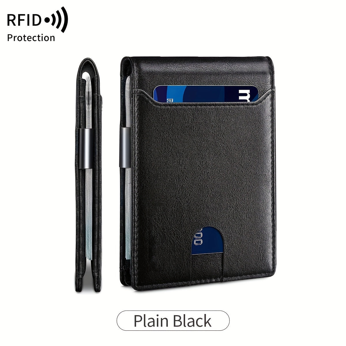 Men’s Carbon Fiber RFID Blocking Wallet – Ultra - Thin Minimalist Bifold Front Pocket Card Holder with Coin Purse - Honesty Sales