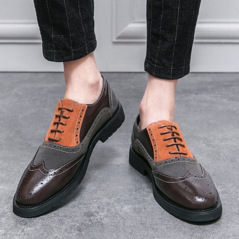 Men’s Classic Solid - Color Business Casual Lace - Up Dress Shoes – Faux Leather, EVA Insole, PVC Sole - Honesty Sales