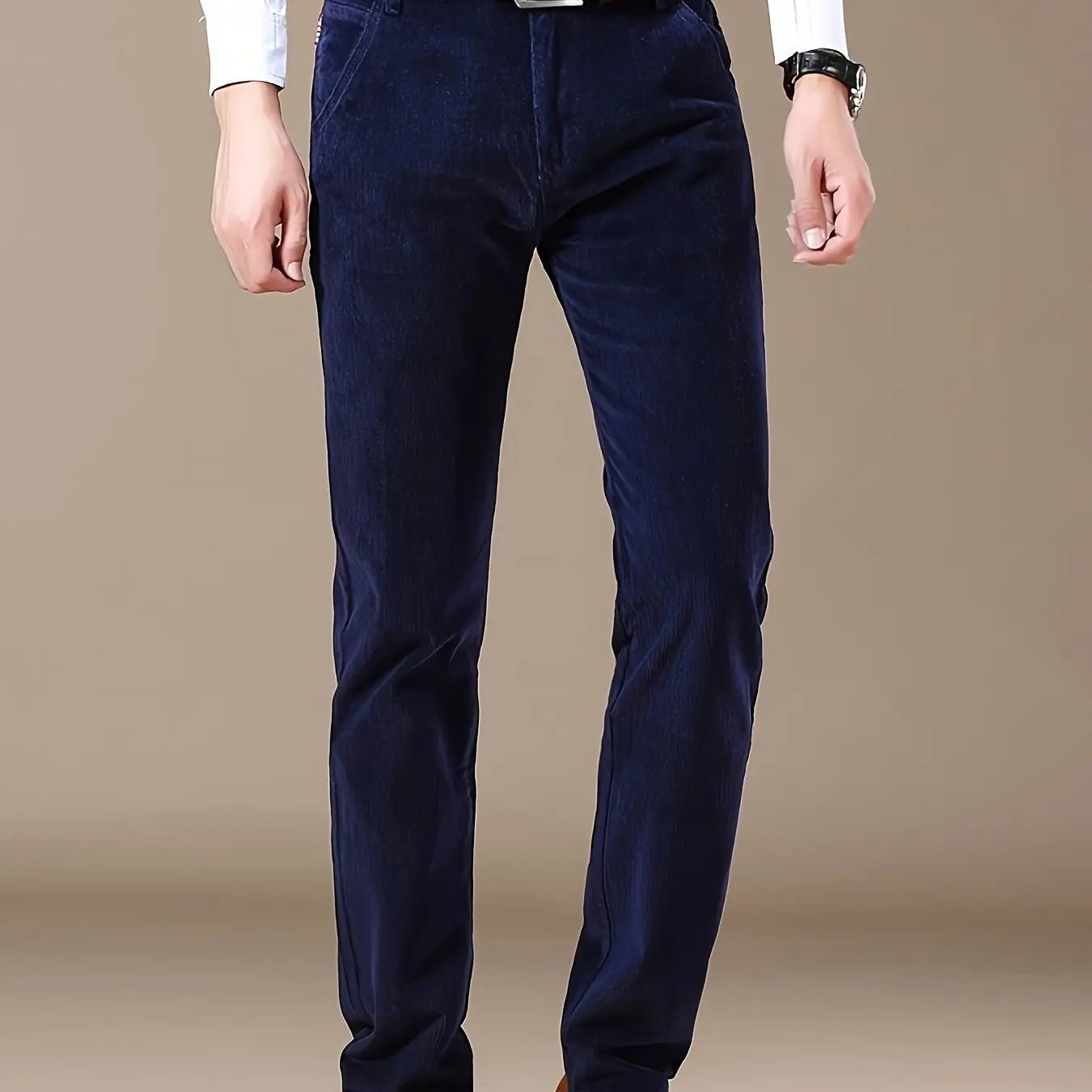 Men'S Corduroy Casual Pants for All Seasons, Featuring a Slim Straight Fit - Honesty Sales