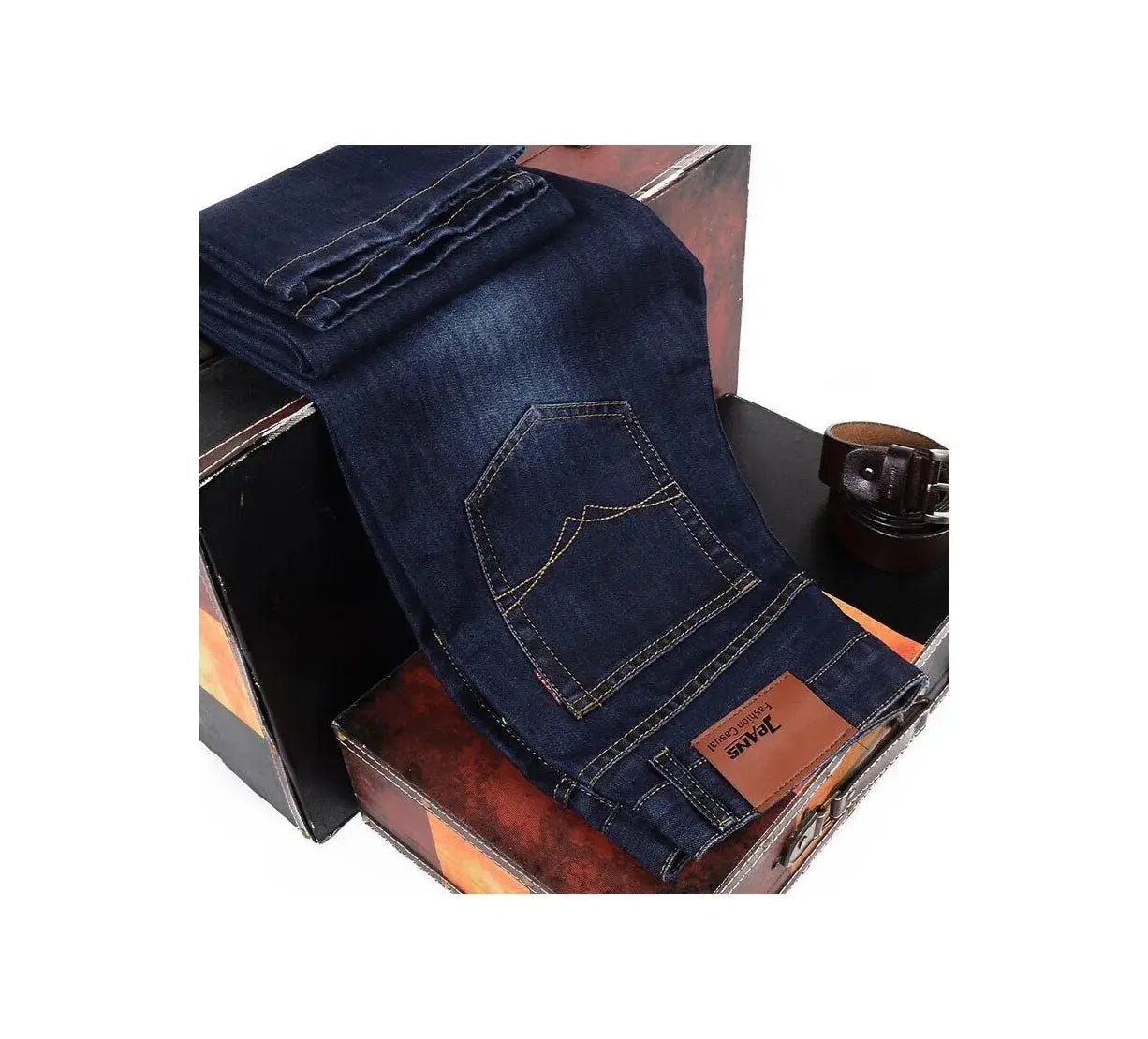 Men’s Cotton Blend Waffle Trousers – Straight Business Casual Pants - Honesty Sales