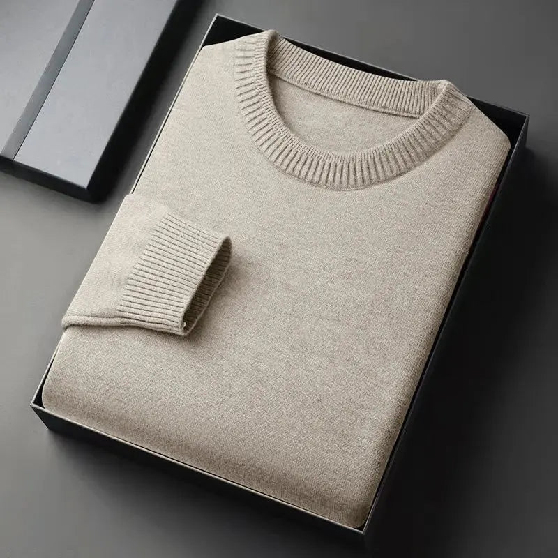 Men’s Crew Neck Pullover – Vintage Lightweight Knit Sweater - Honesty Sales