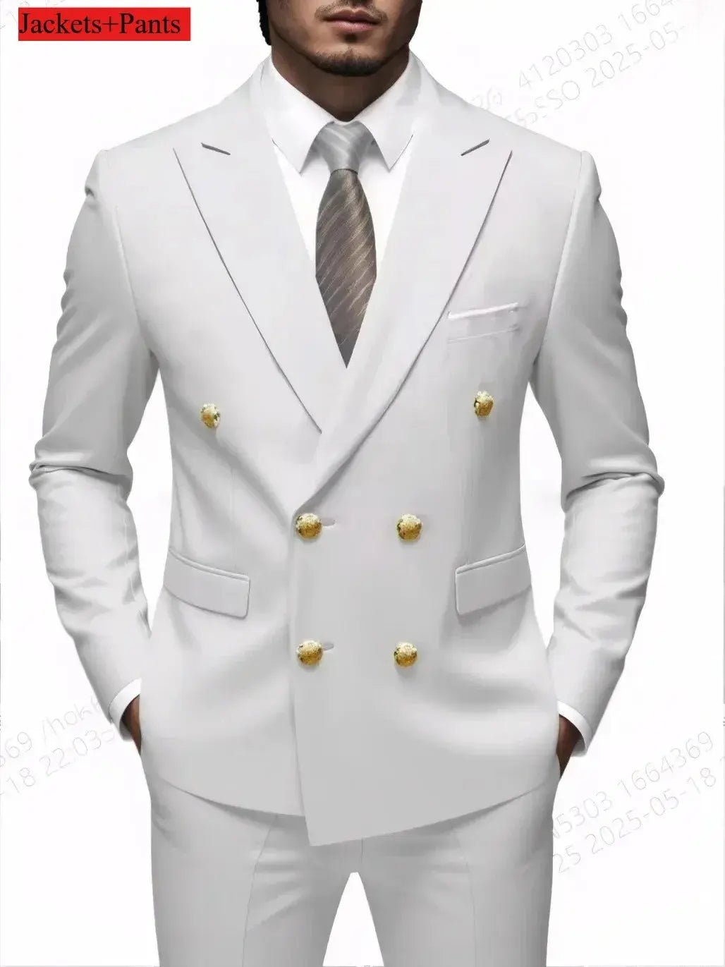 Men’s Double - Breasted Black Suit – 2 - Piece Wedding, Prom & Business Tuxedo Set - Honesty Sales