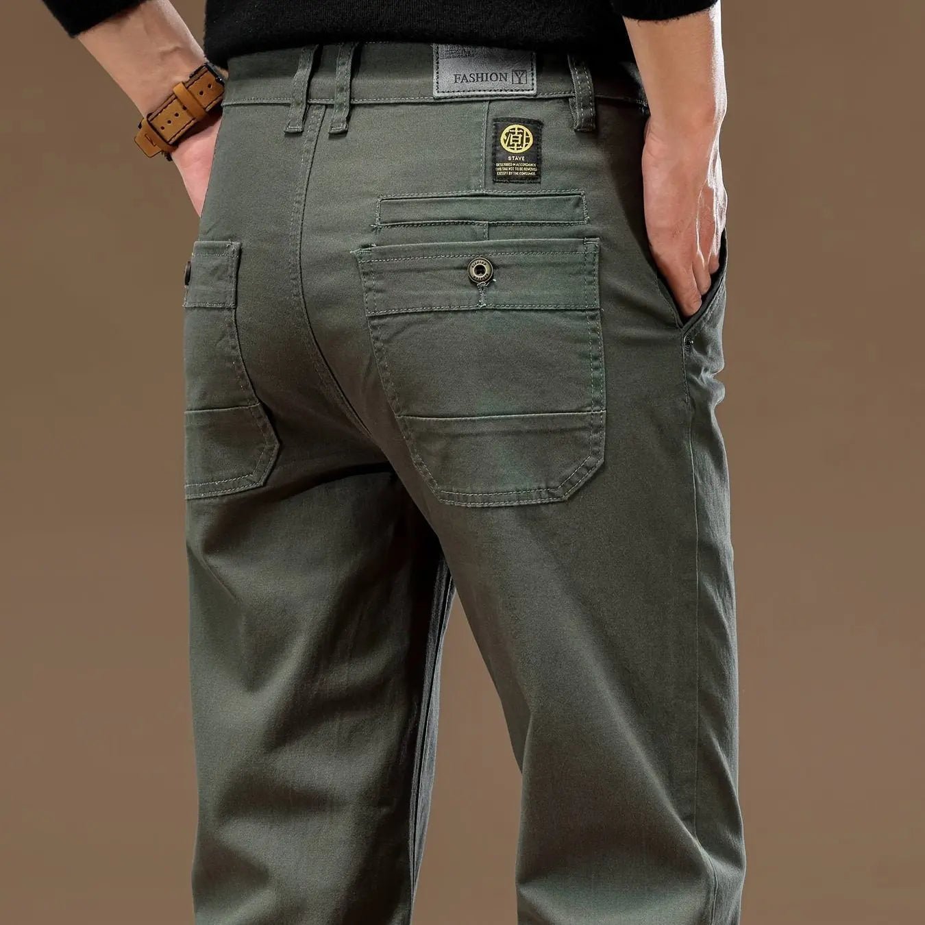 Men’s Elastic Waist Solid Trousers – Casual & Business Dress Pants - Honesty Sales