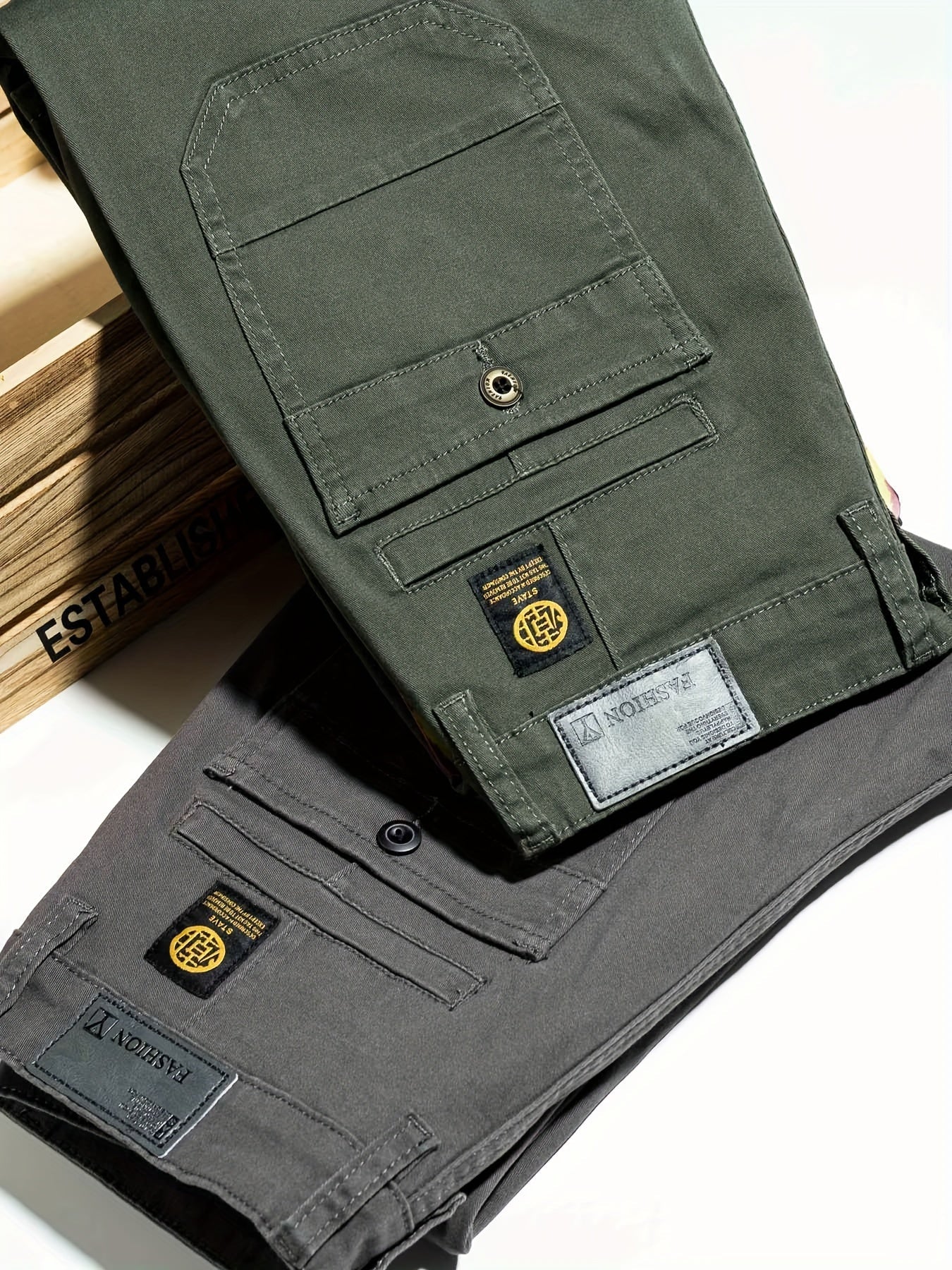 Men’s Elastic Waist Solid Trousers – Casual & Business Dress Pants - Honesty Sales