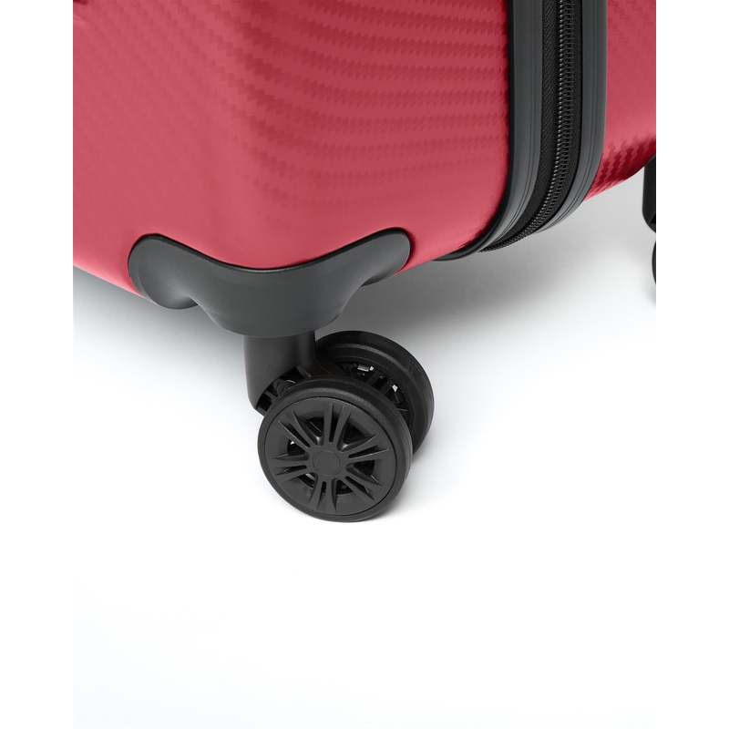 Mens Escapade Embossed Suitcase 3Pk Dark Red - Honesty Sales