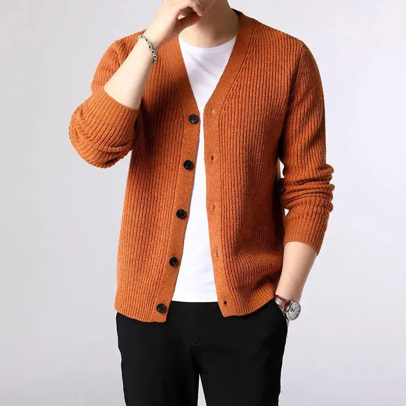 Men’s Fashion Knit Cardigan – Slim Fit Thick Winter Sweater - Honesty Sales