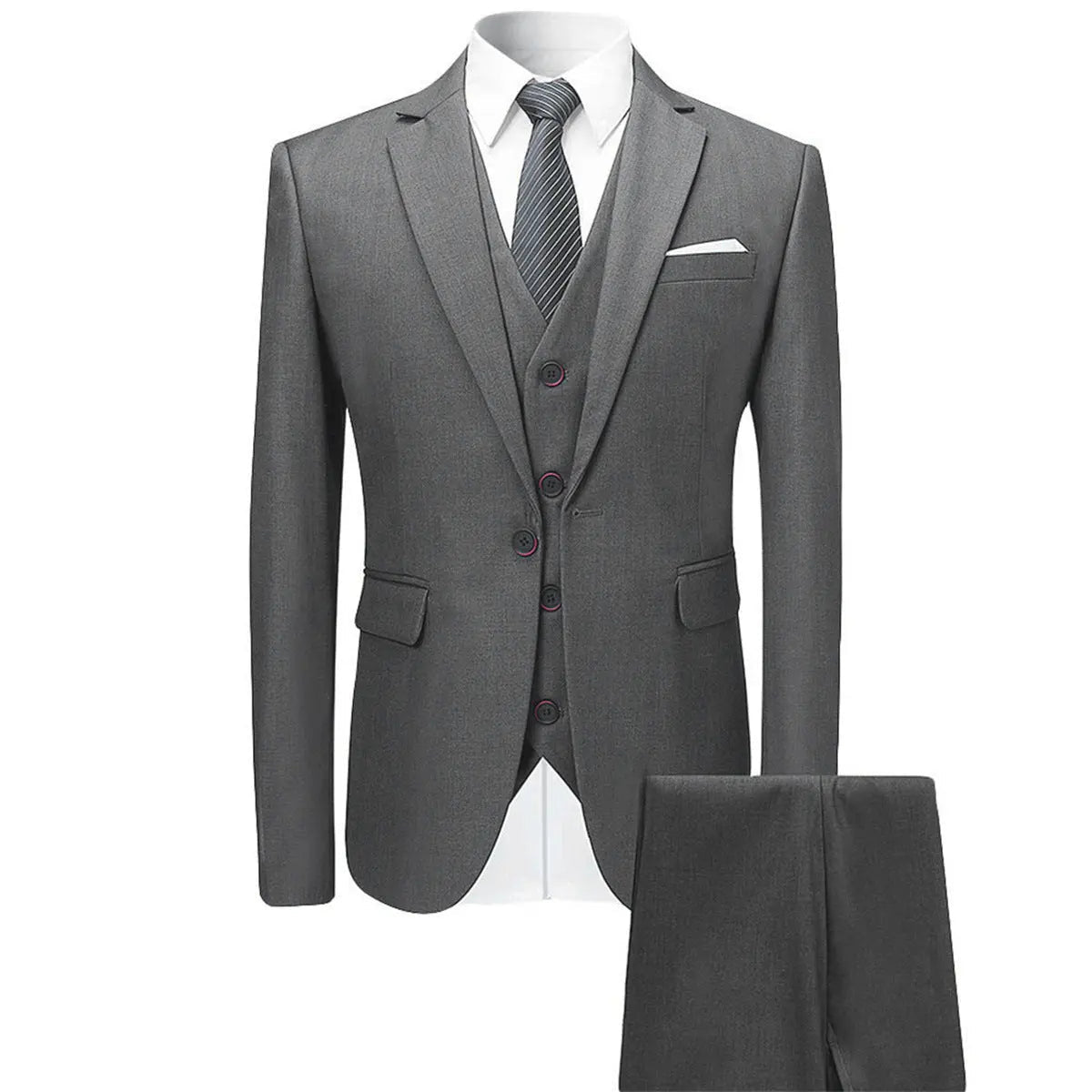 Men's Fashion Slim Suit Three - piece Suit - Honesty Sales