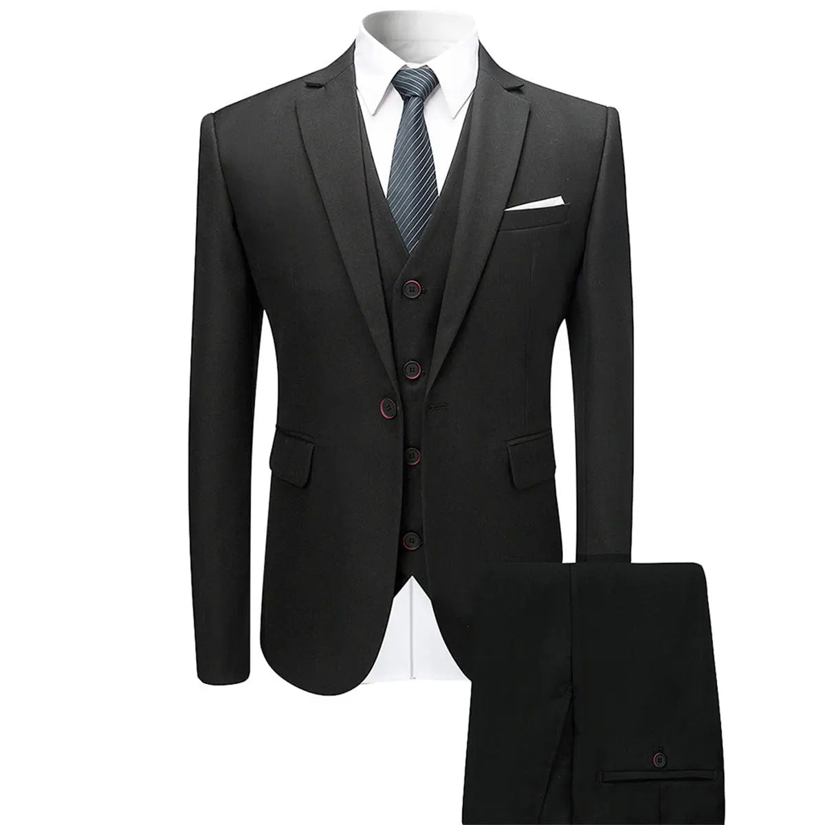 Men's Fashion Slim Suit Three - piece Suit - Honesty Sales