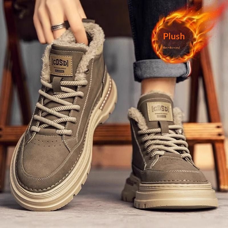 Men's Fleece - lined Thick Warm Outdoor Snow Boots - Honesty Sales