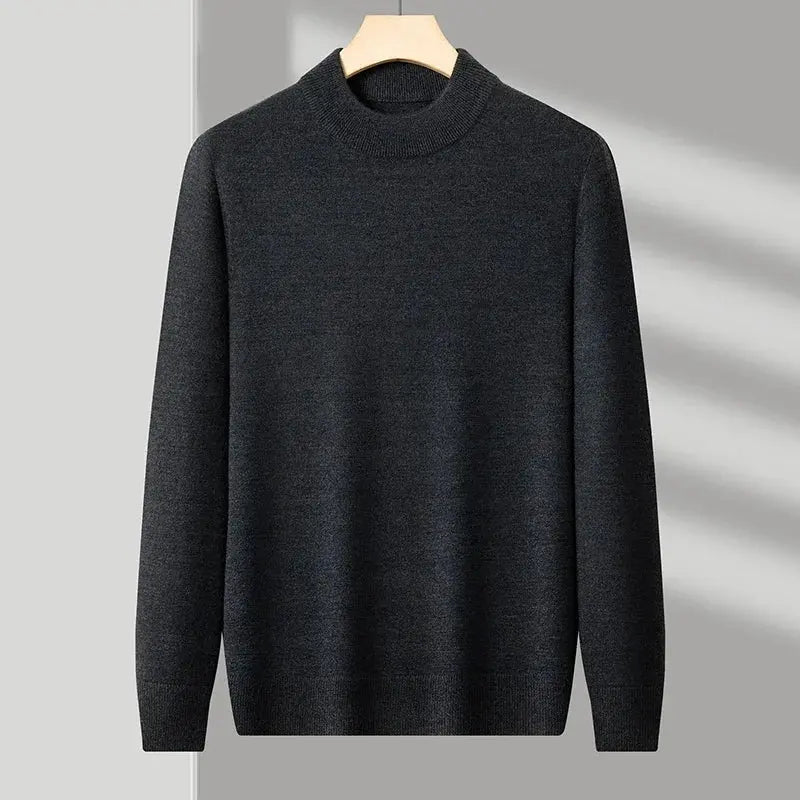 Men’s Half Turtleneck Sweater – Autumn/Winter Mock Neck Pullover - Honesty Sales