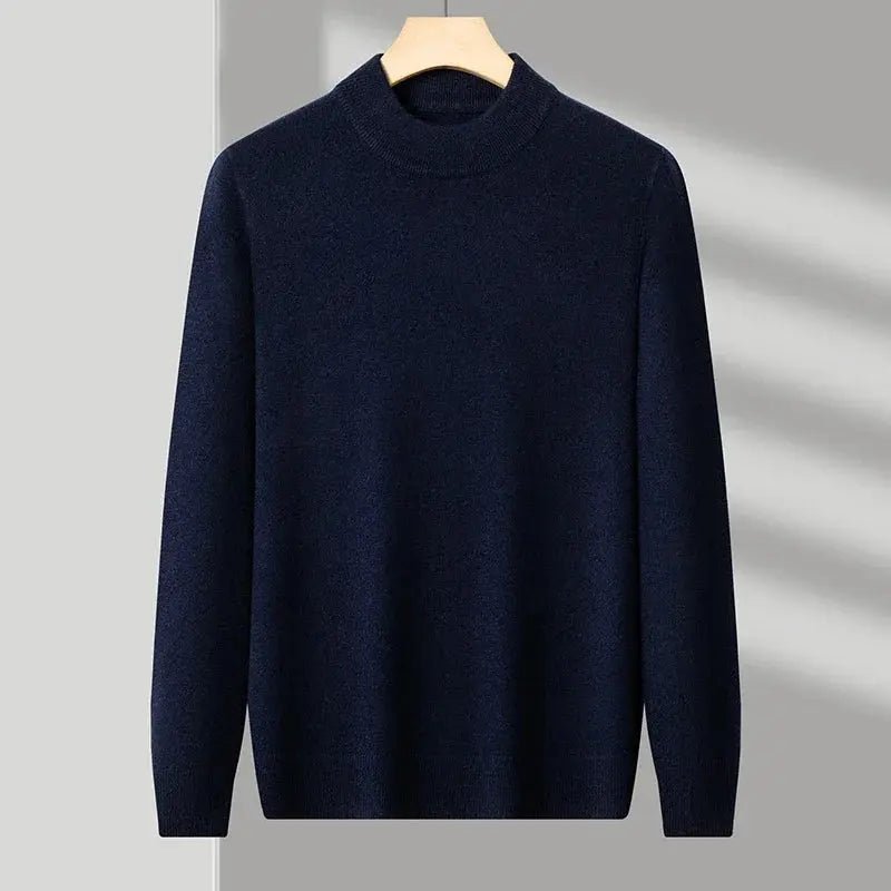 Men’s Half Turtleneck Sweater – Autumn/Winter Mock Neck Pullover - Honesty Sales