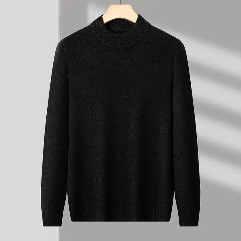 Men’s Half Turtleneck Sweater – Autumn/Winter Mock Neck Pullover - Honesty Sales