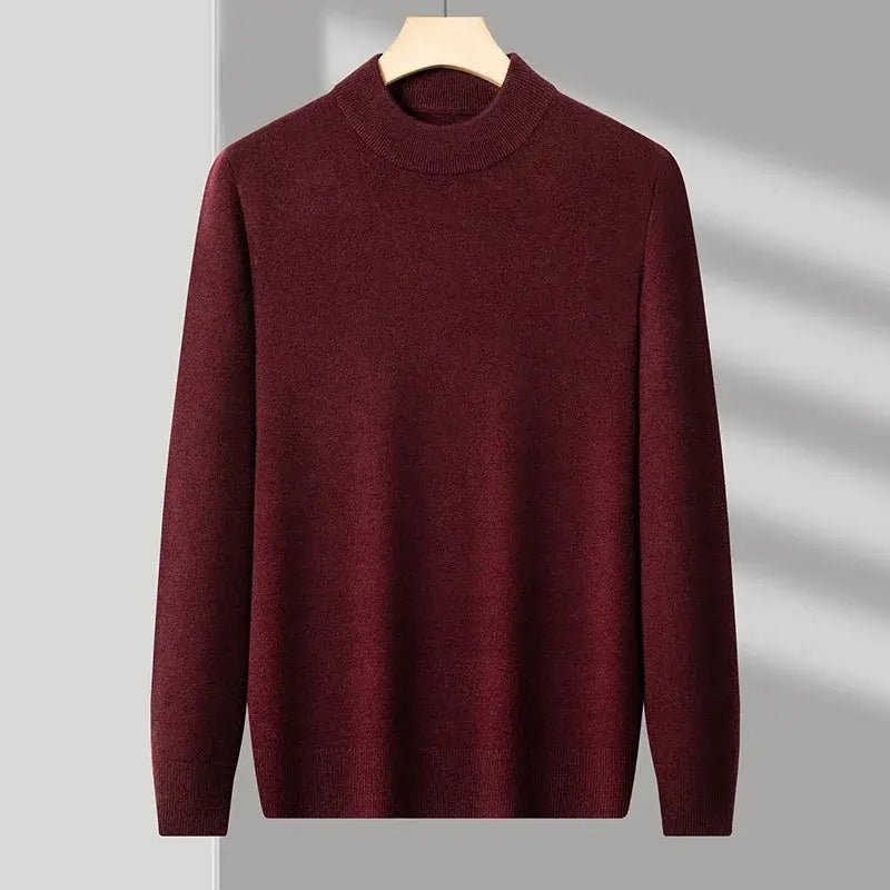 Men’s Half Turtleneck Sweater – Autumn/Winter Mock Neck Pullover - Honesty Sales